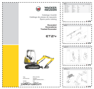 Wacker Neuson ET24 Excavator Parts Catalog SN AI0233 WNCE1204APAL00160 and UP v5.6 IT ES EN