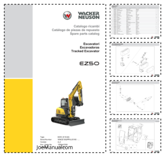 Wacker Neuson EZ50 Excavator Parts Catalog SN WNCE1902PPAL00160 and UP v2.2 IT ES EN