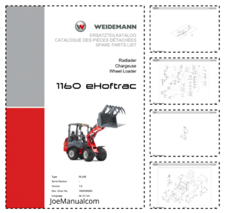Weidemann 1130 eHoftrac Wheel Loader Parts Catalog v1.0 DE FR EN