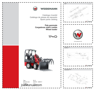 Weidemann 1140 Wheel Loader Parts Catalog SN 3018101-3057614 v1.0 IT ES EN