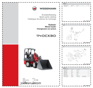 Weidemann 1140CX30 Wheel Loader Parts Catalog SN -3017996 v1.0 DE EN FR