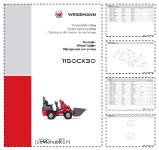 Weidemann 1150CX30 Wheel Loader Parts Catalog SN -3009674 DE EN FR