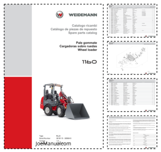 Weidemann 1160 Wheel Loader Parts Catalog SN 3018115-3056640 v1.0 IT ES EN