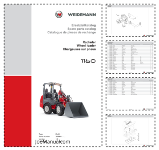 Weidemann 1160 Wheel Loader Parts Catalog SN 3056641- v1.0 DE EN FR