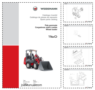 Weidemann 1160 Wheel Loader Parts Catalog SN 3056641 v1.0 IT ES EN