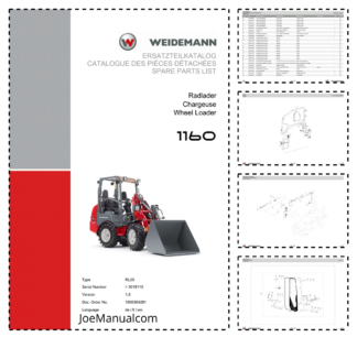 Weidemann 1160 Wheel Loader Parts Catalog v1.0 SN -3018115 DE FR EN