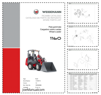 Weidemann 1160 Wheel Loader Parts Catalog v1.0 SN -3018115 IT ES EN