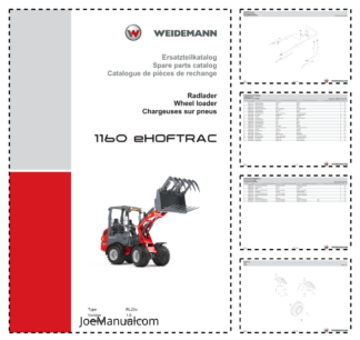Weidemann 1160 eHoftrac Wheel Loader Parts Catalog v1.0 DE EN FR