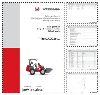 Weidemann 1160CC30 Wheel Loader Parts Catalog SN -3018022 v1.0 IT ES EN