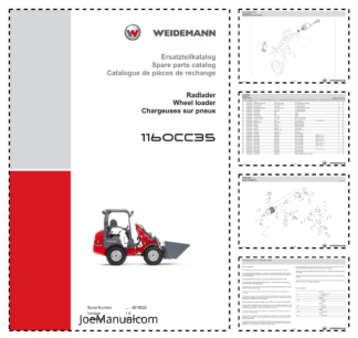 Weidemann 1160CC35 Wheel Loader Parts Catalog SN -3018022 v1.0 DE EN FR