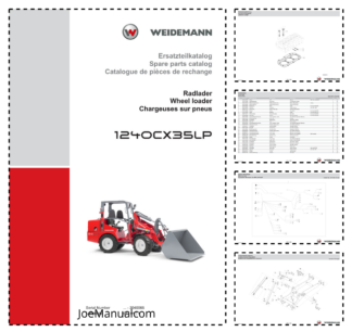 Weidemann 1240CX35LP Wheel Loader Parts Catalog SN -3040066 DE EN FR