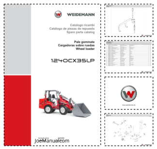 Weidemann 1240CX35LP Wheel Loader Parts Catalog SN -304066 IT ES EN