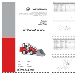 Weidemann 1240CX35LP Wheel Loader Parts Catalog v1.0 SN -3040066 DE FR EN