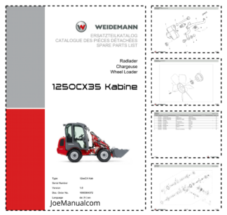 Weidemann 1250CX35 Kabine Wheel Loader Parts Catalog v1.0 DE FR EN