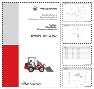 Weidemann 1280 18,4KW Wheel Loader Parts Catalog v1.0 DE EN FR 2023