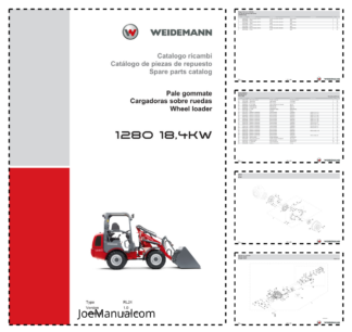 Weidemann 1280 18,4KW Wheel Loader Parts Catalog v1.0 IT ES EN 2022