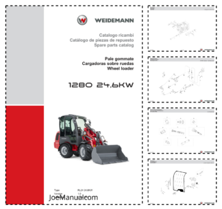 Weidemann 1280 24.6KW Wheel Loader Parts Catalog v1.0 IT ES EN