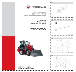 Weidemann 1770CX50 Wheel Loader Parts Catalog SN 06.2008- DE EN FR