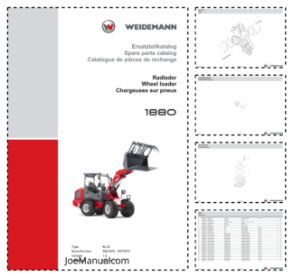 Weidemann 1880 Wheel Loader Parts Catalog SN 3021076-3077879 v1.0 DE EN FR