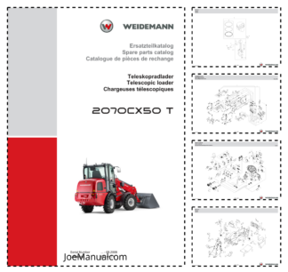 Weidemann 2070CX50 T Telescopic Loader Parts Catalog SN -05.2008 DE EN FR