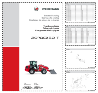 Weidemann 2070CX50 T Telescopic Loader Parts Catalog SN 06.2008- DE EN FR 10000304513