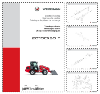 Weidemann 2070CX50 T Telescopic Loader Parts Catalog SN 06.2008- DE EN FR