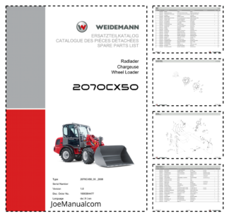 Weidemann 2070CX50 Wheel Loader Parts Catalog v1.0 DE FR EN