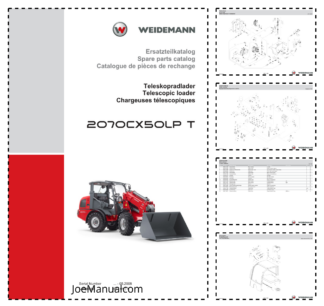 Weidemann 2070CX50LP T Telescopic Loader Parts Catalog SN -05.2008 DE EN FR