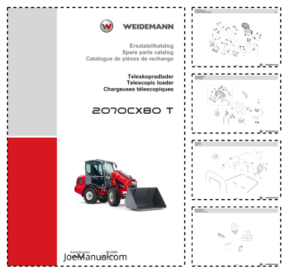 Weidemann 2070CX80 T Tele Wheel Loader Parts Catalog SN -05.2008 DE EN FR