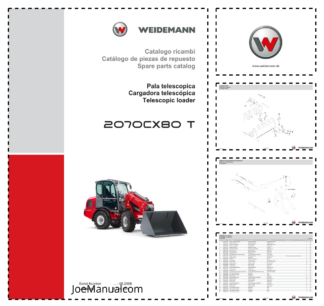 Weidemann 2070CX80 T Tele Wheel Loader Parts Catalog SN -05.2008 IT ES EN