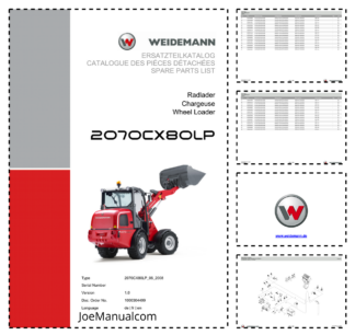Weidemann 2070CX80LP Wheel Loader Parts Catalog v1.0 DE FR EN 10000304499