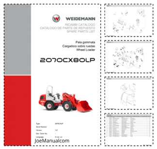 Weidemann 2070CX80LP Wheel Loader Parts Catalog v1.0 IT ES EN