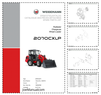 Weidemann 2070CXLP Wheel Loader Parts Catalog SN 3026753- v1.0 DE FR EN 10000327891