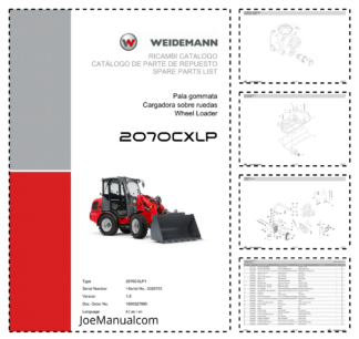 Weidemann 2070CXLP Wheel Loader Parts Catalog SN 3026753- v1.0 IT ES EN 2016