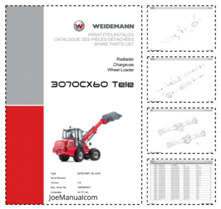 Weidemann 3070CX60 Telescopic Loader Parts Catalog v1.0 DE FR EN 06.2008