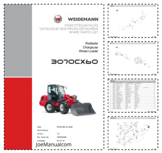 Weidemann 3070CX60 Wheel Loader Parts Catalog v1.0 DE FR EN