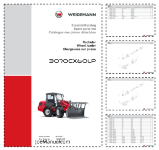 Weidemann 3070CX60LP Wheel Loader Parts Catalog SN 06.2008- DE EN FR