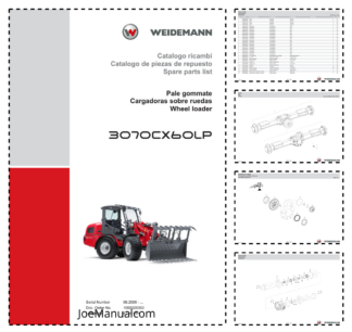 Weidemann 3070CX60LP Wheel Loader Parts Catalog SN 06.2008- IT ES EN