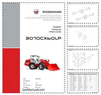 Weidemann 3070CX60LP Wheel Loader Parts Catalog v1.0 DE FR EN 10000214239