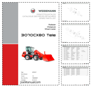 Weidemann 3070CX80 3070CXT Telescopic Loader Parts Catalog v1.0 DE FR EN