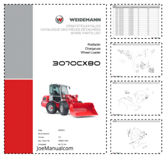 Weidemann 3070CX80 Wheel Loader Parts Catalog v1.0 DE FR EN 10000211245