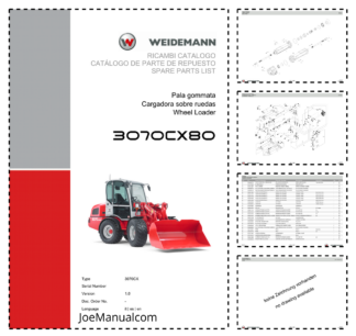 Weidemann 3070CX80 Wheel Loader Parts Catalog v1.0 IT ES EN -