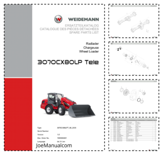 Weidemann 3070CX80LP Telecopic Loader Parts Catalog v1.0 DE FR EN
