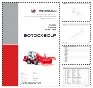 Weidemann  3070CX80LP Telescopic Loader Parts Catalog DE FR EN