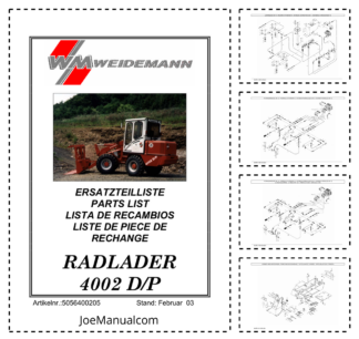 Weidemann 4002 D P Wheel Loader Parts Catalog