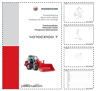 Weidemann 4070CX100 T Telescopic Loader Parts Catalog SN -03.2009 DE EN FR