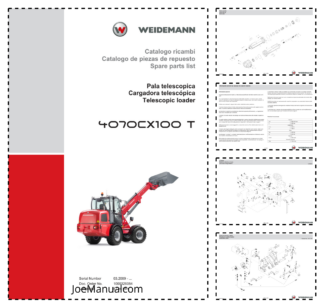 Weidemann 4070CX100 T Telescopic Loader Parts Catalog SN 03.2009- IT ES EN