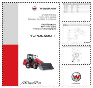 Weidemann 4070CX80 T Telescopic Loader Parts Catalog SN -05.2008 DE EN FR