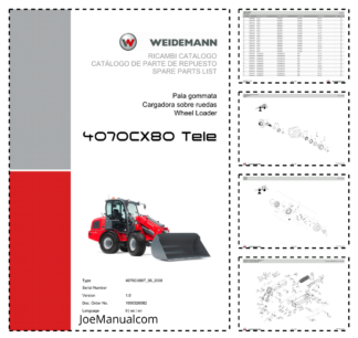 Weidemann 4070CX80 Tele Telescopic Loader Parts Catalog v1.0 IT ES EN