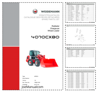 Weidemann 4070CX80 Wheel Loader Parts Catalog DE FR EN